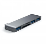 Satechi Usb-c/usb 3.0 3-in-1 Combo Hub - Space Grey ST-TCUHM