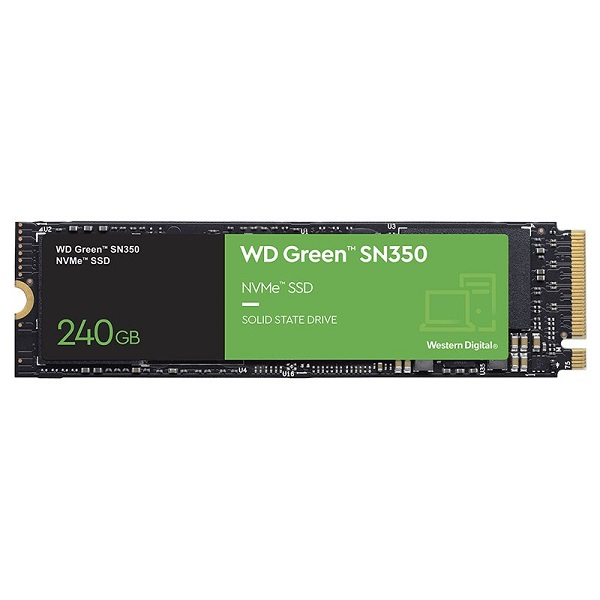 Western Digital SN350 240GB M.2 NVMe SSD Green