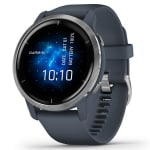 Garmin Venu 2 Silver Stainless Steel Bezel With Granite Blue Case