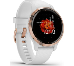 Garmin Venu 2s Rose Gold Stainless Steel Bezel With White Case