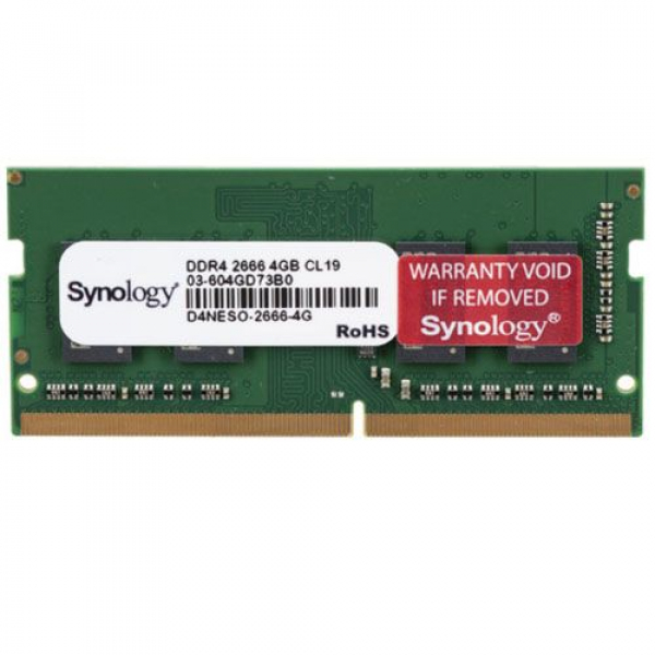 Synology D4NESO-2666-4G DDR4 Non ECC Sodimm Unbuffered Memory