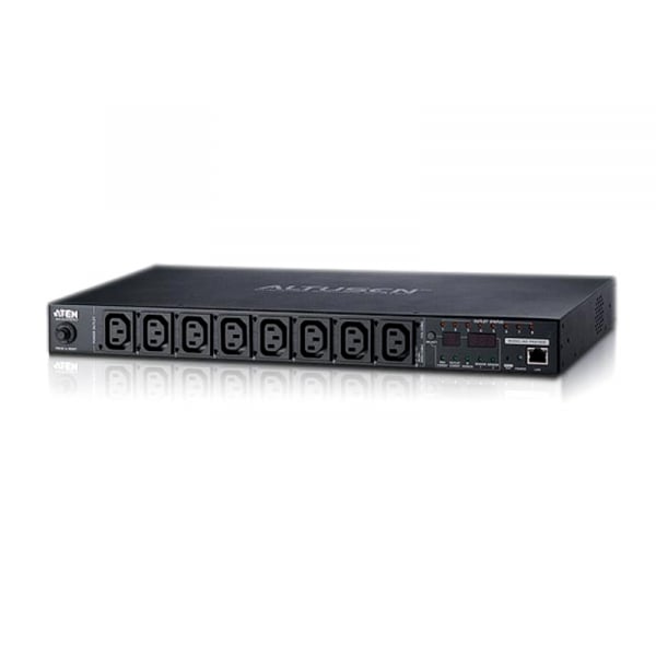 Aten 8-Port Intelligent 1U ECO Power Distribution Unit with Port Monitor - Black