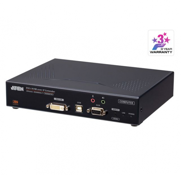 Aten KVM over IP DVI-I Single Display Transmitter with Software Decoder Ability