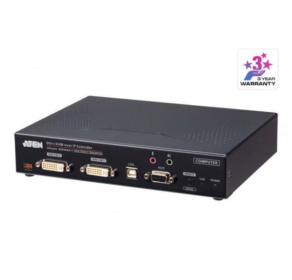 Aten DVI-I Dual Display KVM over IP Transmitter with Software Decoder Ability