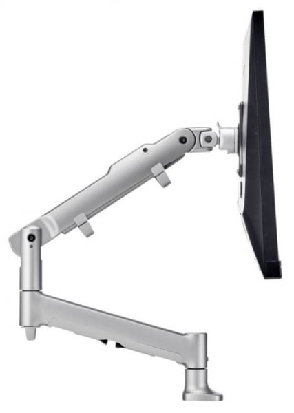 Atdec AWM Single Monitor Arm Up to 32 Display 9KG MaxLoad F-Clamp Fixing Silver