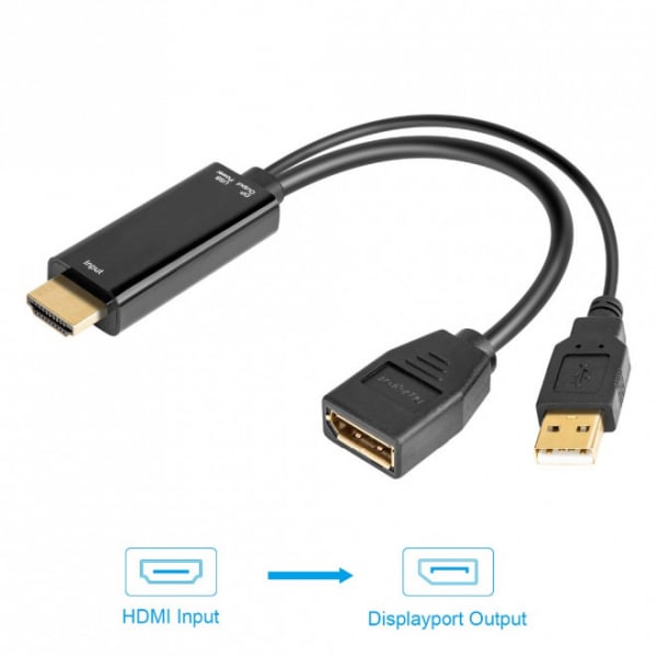 Simplecom 4k Hdmi To Displayport Active Adapter Converter