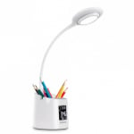 Simplecom Led Desk Lamp With Pen Holder and Digital Clock