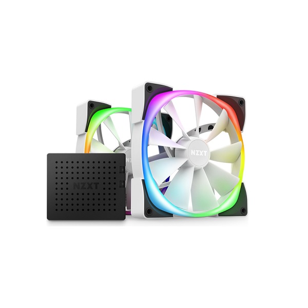 Nzxt 140mm White Aer Rgb 2 Pwm 1500rpm Fan Twin Stater Pack