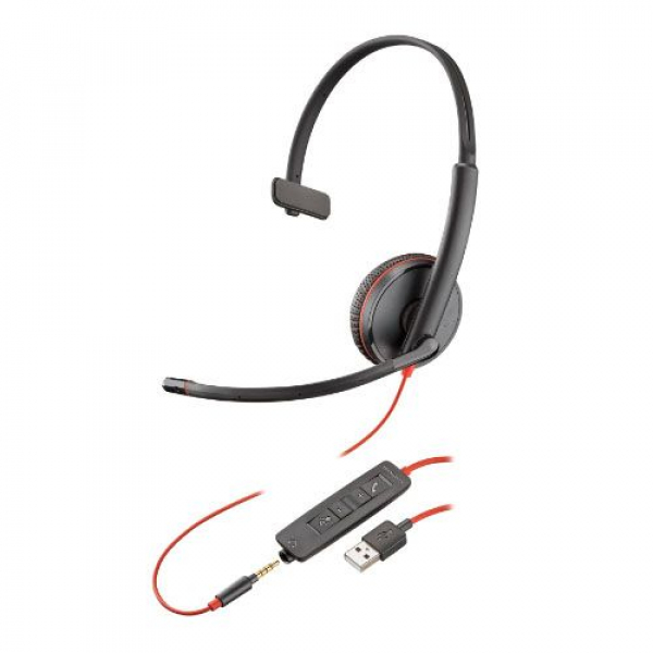 Poly Blackwire C3215 Uc Mono Usb-a & 3.5mm Corded Headset