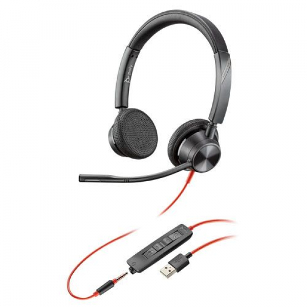 Poly Blackwire 3325 Uc Stereo W/ 3.5mm Usb-c Headset
