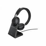 Jabra Wireless Evolve2 65 Uc Stereo Bluetooth Headset W/charging Stand