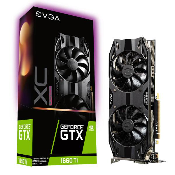 EVGA GeForce GTX 1660Ti XC Ultra Gaming 6GB GDDR6 Dual HBD Fans 06G-P4-1267-KR