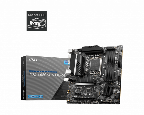 MSI PRO B660M-A DDR4 Intel LGA 1700 Matx Motherboard