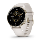 Garmin Venu 2 Plus - Cream Gold SS Bezel Ivory Case GPS Smartwatch 010-02496-12