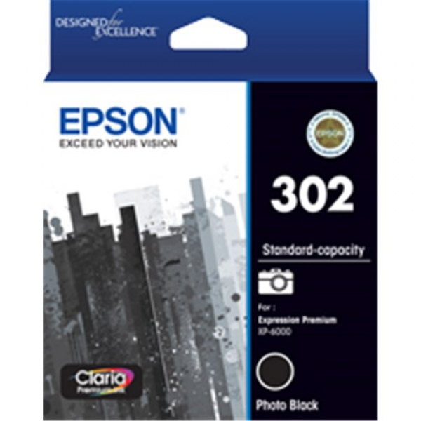 Epson 302 C13T01W192 Photo Black Claria Expression Premium Ink Cartridge