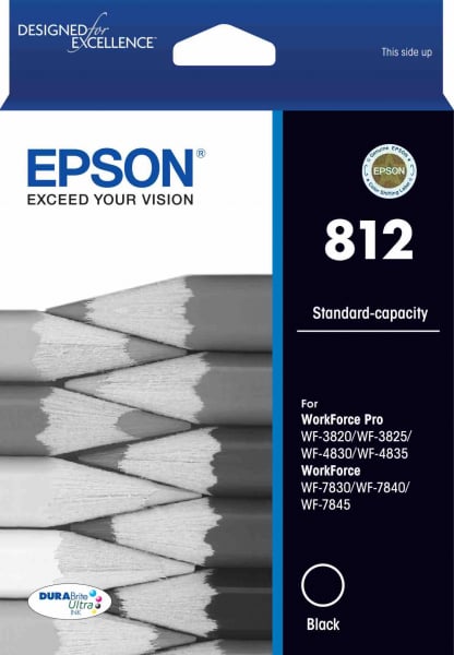 Epson 812 C13T05D192 Black DURABrite Ultra Ink Cartridge Standard Capacity