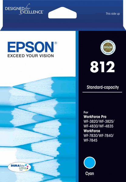 Epson 812 C13T05D292 Cyan DURABrite Ultra Ink Cartridge Standard Capacity