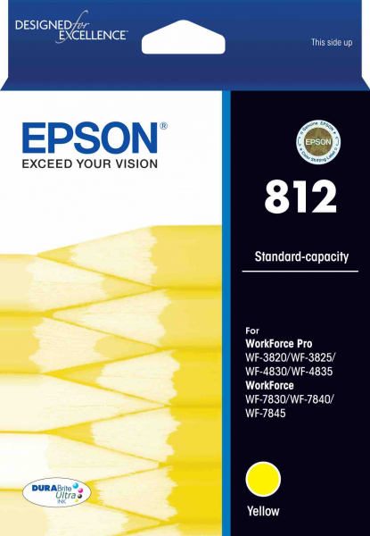 Epson 812 C13T05D492 Yellow DURABrite Ultra Ink Cartridge Standard Capacity