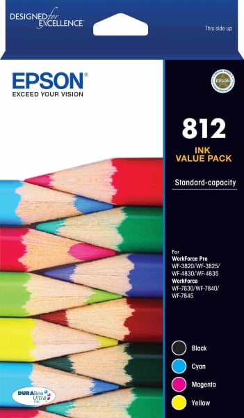 Epson 812 C13T05D692 CMYK DURABrite Ultra Ink Cartridge 4 Colour Value Pack