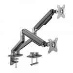 Brateck Dual Monitor Economical Spring-Assisted Arm 17-32-inch Space Grey LDT63-C024-B