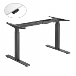 Brateck Contemporary 3-Stage Dual-Motor Sit-Stand Desk Standard Black M08-23DE-B