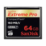SanDisk Extreme Pro CF CompactFlash 64GB UDMA7 65w/160r MB/s SDCFXPS-064G