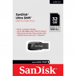 SanDisk Ultra Shift 32GB USB 3.0 100MB/s Flash Drive SDCZ410-032G-G46