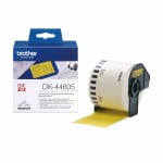 Brother Continuous Paper Label Roll with Removable Adhesive 62mm - Black on Yellow DK-44605