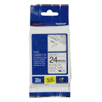 Brother Labelling Tape Cassette 24mm wide - Black on White TZE-SE5