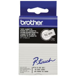 Brother Laminated Labelling Tape 12mm - Black On White TC-201