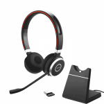 Jabra Evolve 65 SE MS Teams Stereo Headset with Charging Stand 6599-833-399