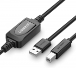 Ugreen USB 2.0 Type-A to USB Type-B Active Printer Cable 10m - Black 10374