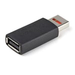 StarTech Secure Charging USB Data Blocker Adapter USB-A Male to Female USBSCHAAMF