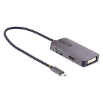 StarTech USB-C 4K 60Hz Video Multiport Aluminum Adapter 118-USBC-HDMI-VGADVI