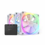 NZXT F120 RGB 120mm 3x Fans with Controller - White RF-R12TF-W1