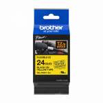 Brother TZE-FX651  24mm Black On Yellow Flexible Tze Tape