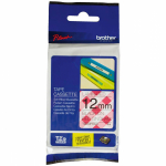 Brother TZE-MPRG31 Pattern Tape Black On Red Gingham 12mm X 4m