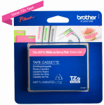 Brother TZE-MQP35 White On Berry Pink 12mm X 5m Tz Tape