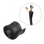 Brateck Flexible Cable Wrap Sleeve With Hook And Loop Fastener 10000x135mm Black VS-135-B