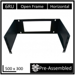 Leader Open Frame 6u Wall Mount Frame (500mm X 300mm) - Black Metal Cons WB-CA-3406