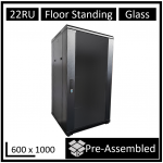 Leader Assembled 22u Server Rack Cabinet (600mm X 1000mm) Glass Door WB-NC602215B
