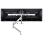 Atdec Direct to desk dual display crossbar dynamic arm desk mount Max load 2-7kg Silver AWMS-RHXB-GC-S