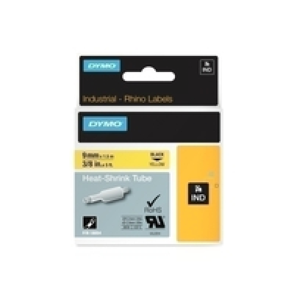 Dymo Rhino Heat Shrink Label 9mm Yellow 18054
