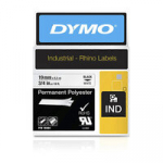 Dymo Rhino Black on White Tape 19mm 18484