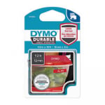 Dymo D1 Durable White on Red 12mm X 3m 1978366