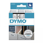 Dymo D1 Black on White Tape 12mmx7m S0720530