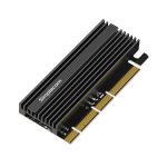 Simplecom EC415B M.2 SSD PCIe x4 x8 x16 Expansion Card with Aluminium Heat Sink
