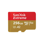 SanDisk 256GB Extreme microSDXC UHS-I Memory Card with Adapter SDSQXAV-256G-GN6MA
