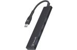 Bonelk Long-Life USB-C to 4 Port USB 3.0 Slim Hub Black ELK-80040-R