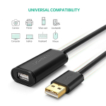 Ugreen USB 2.0 Active Extension Cable with Chipset 10M Black 10321